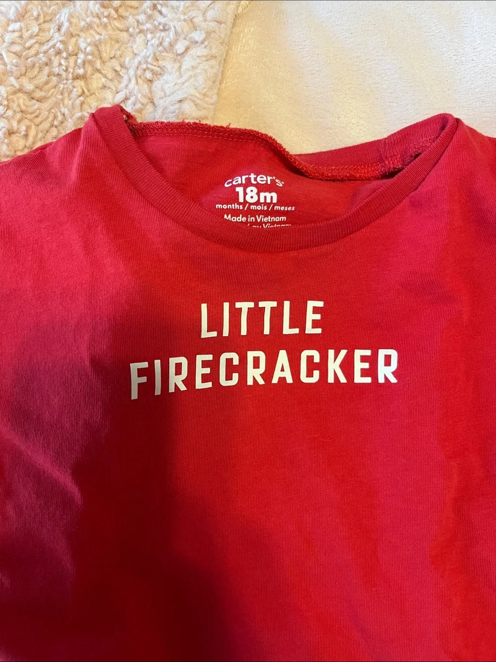 Carter's Red Tee with Navy & Red Star-Stripe Shorts set